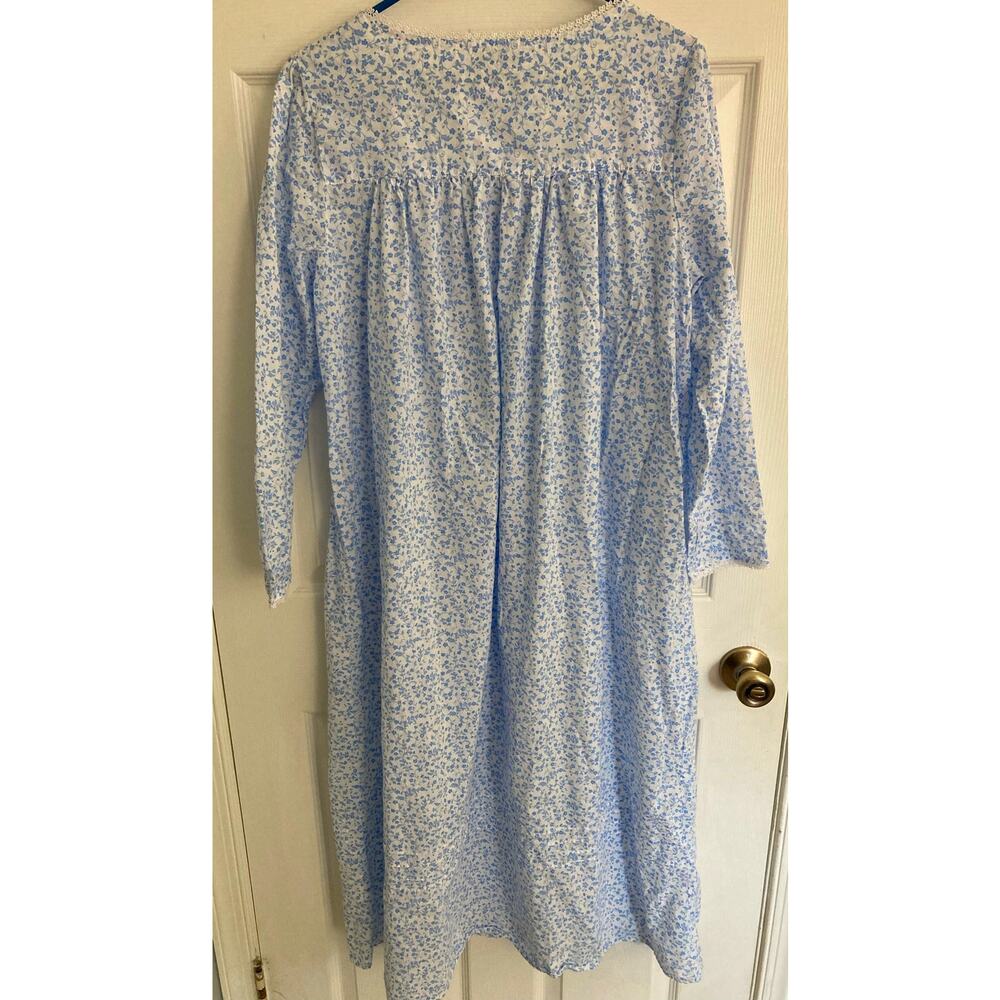 Eileen West - Floral w/Flower Lace Granny Core/Cottage Core/Luxury Nightgown-M - Picture 8 of 11
